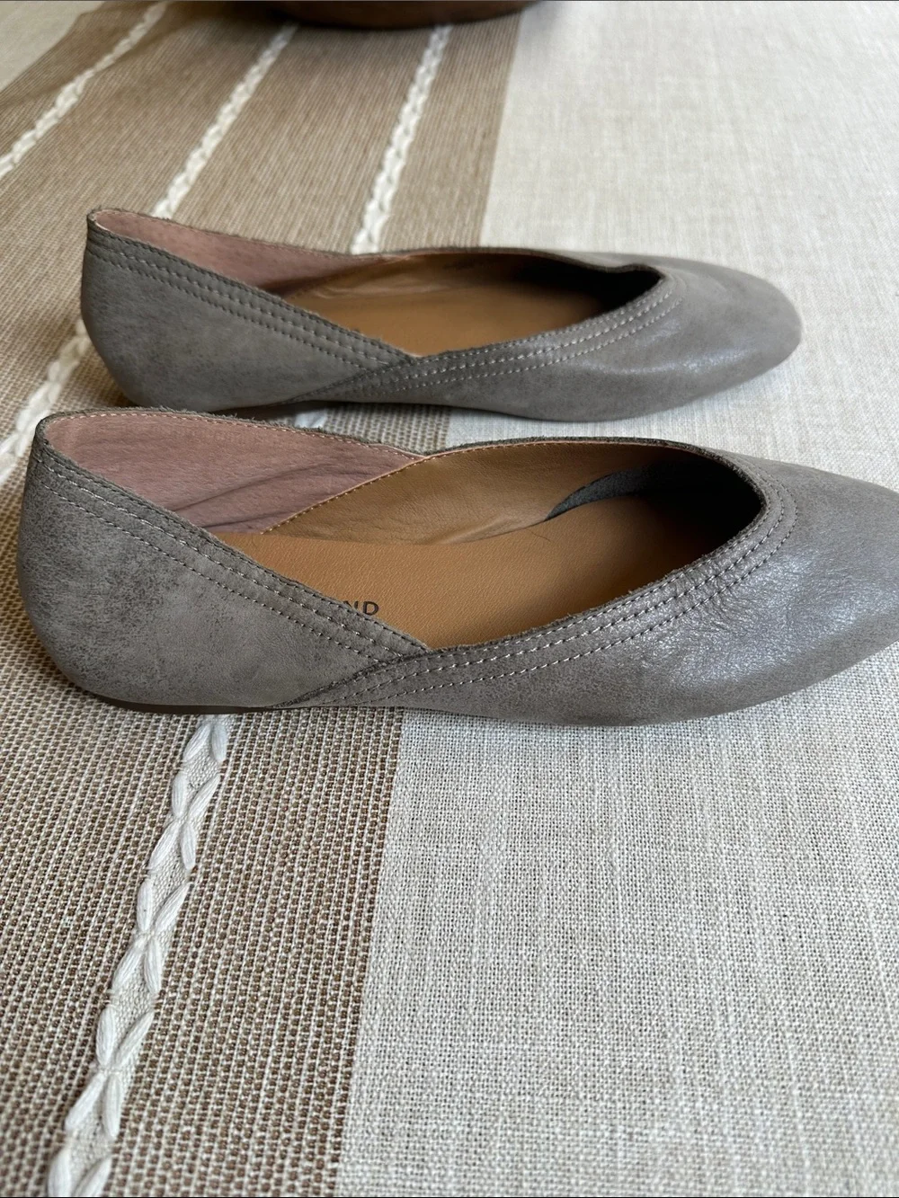 Lucky Brand Women's Gray Alba Suede Ballet Flats 8.5 M